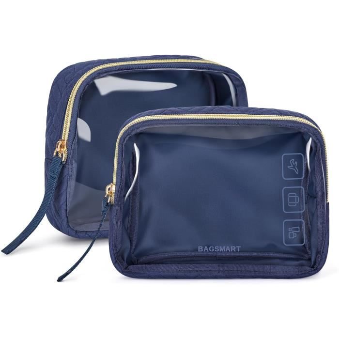 LEcylankEr Set De Trousse De Toilette Transparente 3 Pièces - PVC Étanche Pour Voyage, Maquillage