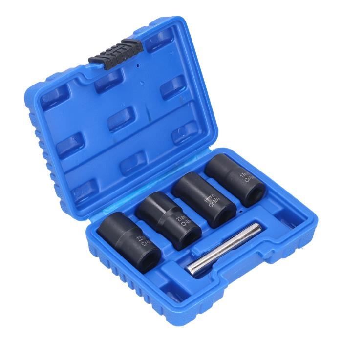 Dilwe Jeu de douilles hexagonales 1/2 pouce 8pcs, acier chromé