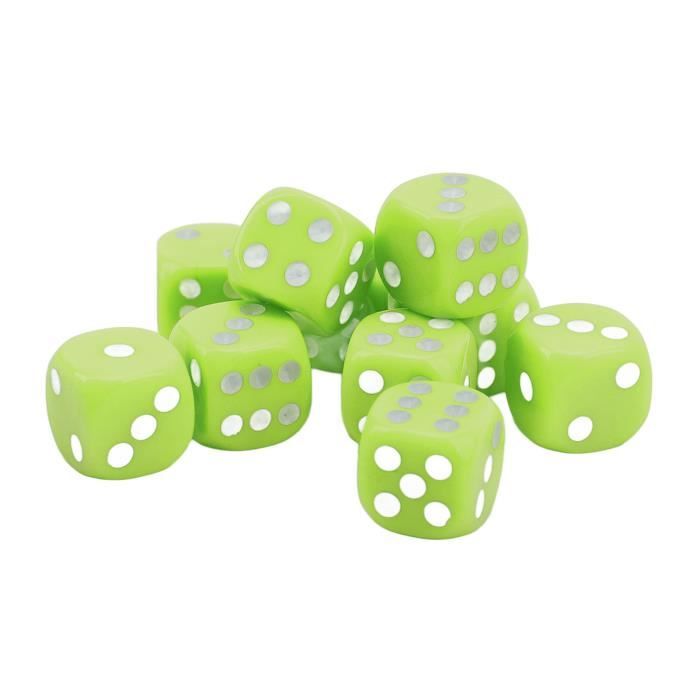 ZDETGU Lot De 30 Dés Plastique 16 Mm – Coins Arrondis – Jaune – Jeux De Société, Éducation, Activités