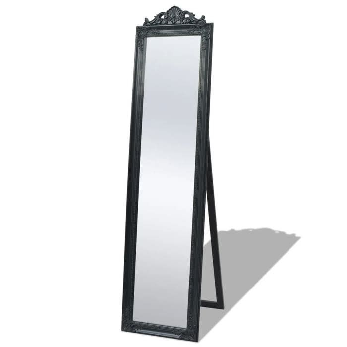 Miroir Sur Pied Style Baroque Doré - 160x40 Cm - Cadre Bois - Déco Salon, Couloir, Chambre