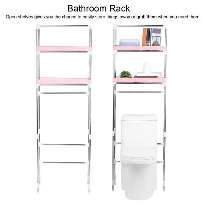Organiseur D'angle Koksi 2 Niveaux - Rangement Salle De Bain/blanc Et Or Rose