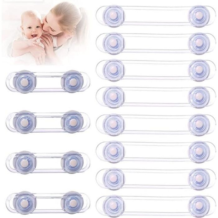 Bloque tiroir - Sécurité bébé / enfant (5 pièces + 3 GRATUITS)