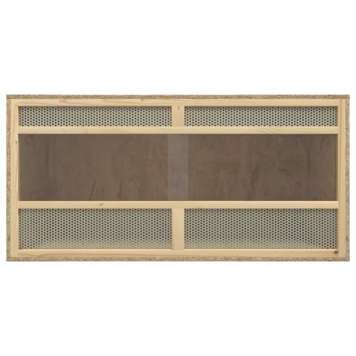 Terrarium en bois dingénierie ZERODIS - 100x47x47 cm - pour reptiles