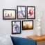 Lot De 4 Cadres Photo A4 Noir - Avec Plexiglas - Pour Photos, Posters Et Illustrations - Design Moderne Et Élégant