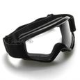 CARCHET Noir Lunettes Moto Cross Goggle Eyewear Glasses Protection Noir-1