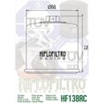 Filtre à  huile Hiflofiltro pour Moto Suzuki 750 GSX 1998-2002 HF138RC-1