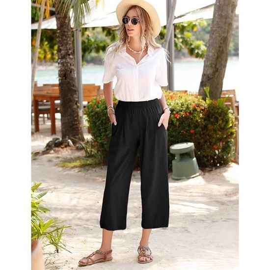 Pantalon Lin Coton Confortable PASUDA Pantalon Femme Fluide Été Pantalons Lin Taille Haute Pantalon Lin Femme Pantalon Lin Coton Confortable PASUDA Pantalon Femme Fluide Été Pantalons Lin Taille Haute Pantalon Lin Femme