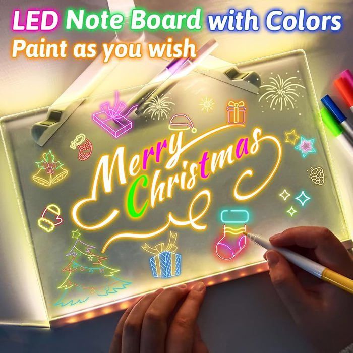 Tableau d'écriture avec éclairage LED Message lumineux clignotant Panneau de menu Effacer le tableau néon - France Tableau d'écriture avec éclairage LED Message lumineux clignotant Panneau de menu Effacer le tableau néon - France