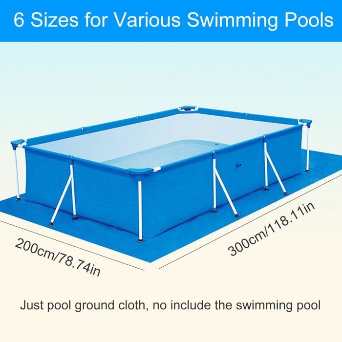 Tapis de protection pour sol de piscine Bâche de sol rectangulaire — free download