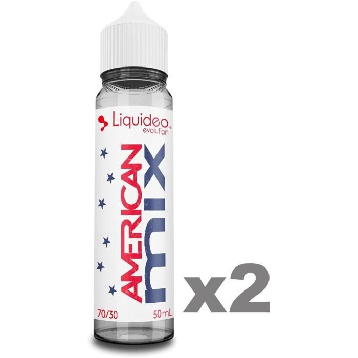 Lot de 2 e-Liquide American Mix 50ml - Liquideo (sans Nicotine ni Tabac)  [116] - Cdiscount Au quotidien