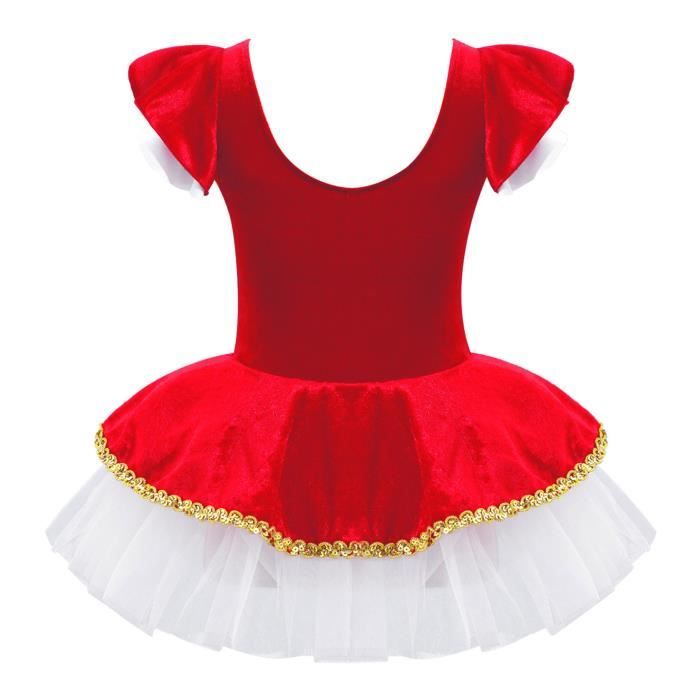 Robe Rouge Noel Enfant Robe Tutu Danse Classique Ranrann Pour