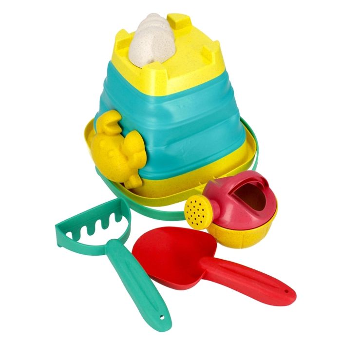 Kit De Château De Sable Enfant – Seau, Pelles, Moules – Plastique Non Toxique – Plage Ou Bac à Sable