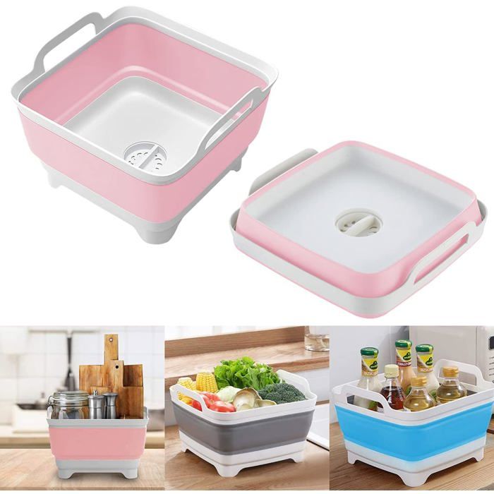 Lababo Label Lavabo Pliable 9L, Nettoyage Multifonction, Cuisine, Jardin (Gris ...
