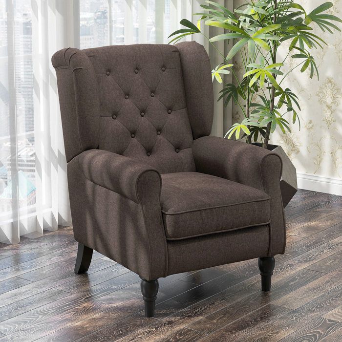 Fauteuil Scandinave Marie En Velours Kaki - Accoudoirs Bois Courbé - Dimensions 65x84x74 Cm - Pour Salon Chambre - 2