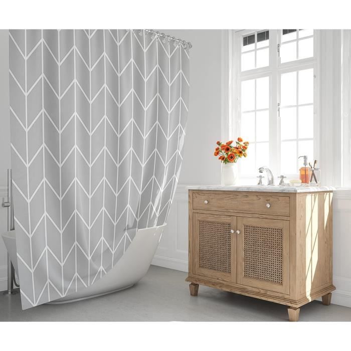 Le rideau de douche rayures pyjama | Maison | Rideaux de douche et crochets | Salle de bains