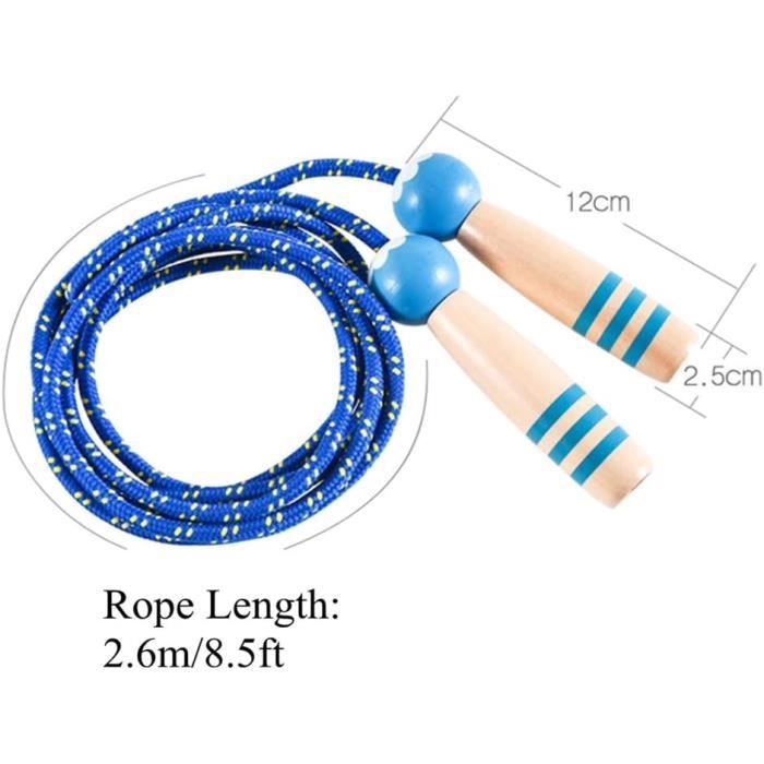 Corde à Sauter Longue – Corde De Chanvre, Manches En Bois, Plusieurs Longueurs (5, 7, 10, 12 M) – Jeux Multi-joueurs, Fitness, Double Dutch