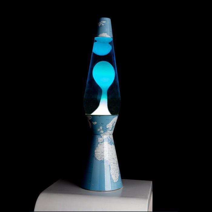 Lampe à Lave Vintage Bleue à Paillettes - 41 Cm - Fonctionnelle