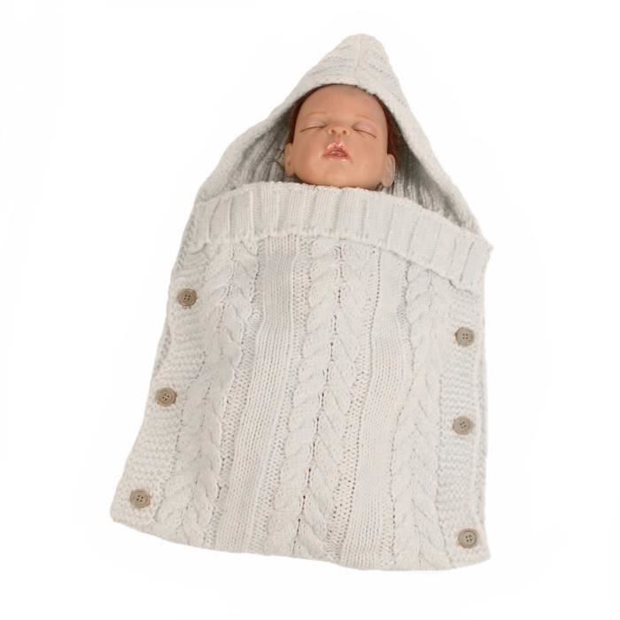 Sac de couchage en tricot pour bebe YOSOO modele YS002 laine gris clair doux et confortable Cdiscount Puericulture Eveil bebe