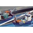 PLAYMOBIL - 70769 - Grand cargo avec bateau de douaniers - Transport de marchandises - Grue mobile - Multicolore-3