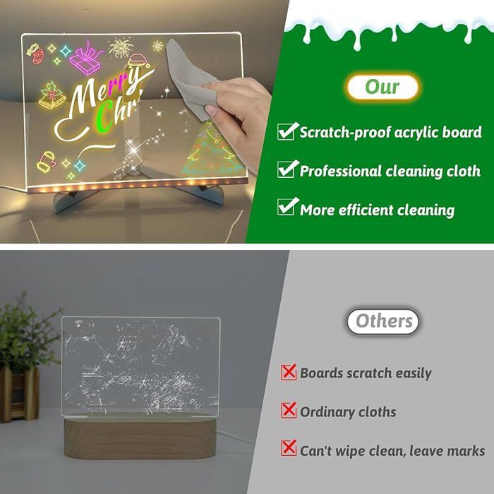 Tableau Acrylique Lumineuse Message LED, Tableau D'Affichage LED Avec Couleurs, Led Message Board Tableaus Ecriture Led 20 30cm 99030212 Tableau Acrylique Lumineuse Message LED, Tableau D'Affichage LED Avec Couleurs, Led Message Board Tableaus Ecriture Led 20 30cm 99030212