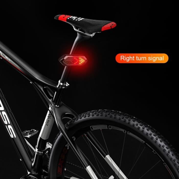 Feu arrière de vélo avec clignotants, télécommande sans fil, feu