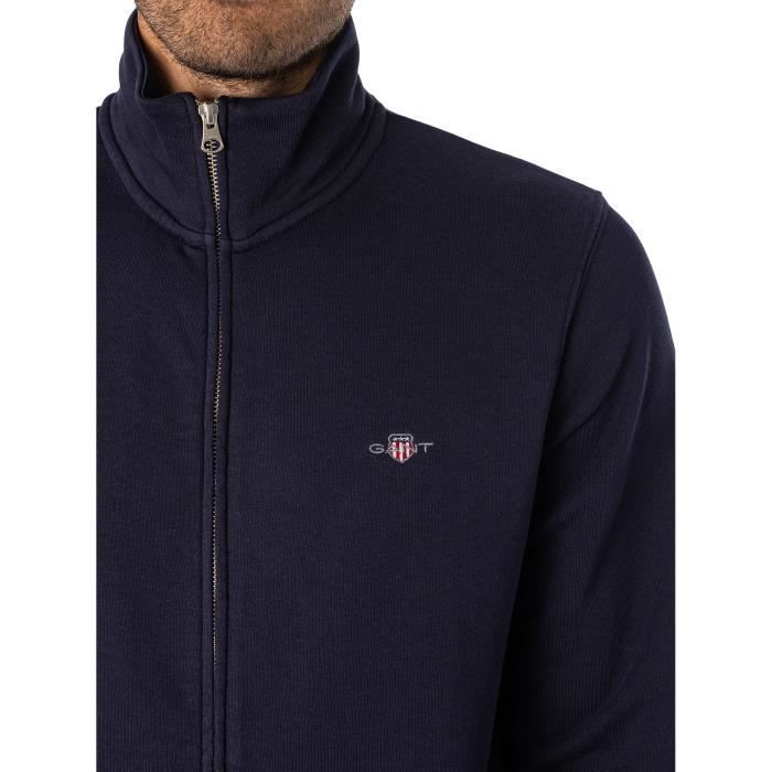 Gant Shield Vetements Gant Homme Sweat-shirt Zippé Regular Shield