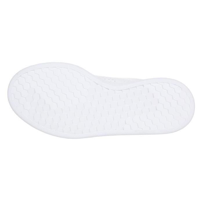 Basket ADIDAS Advantage Blanc et Dor Femme Tige en cuir souple