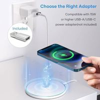 Chargeur Sans Fil Rapide 35W - Station Induction Compatible IPhone, Samsung, Xiaomi, Huawei, AirPods - Avec Câble USB-C - 9