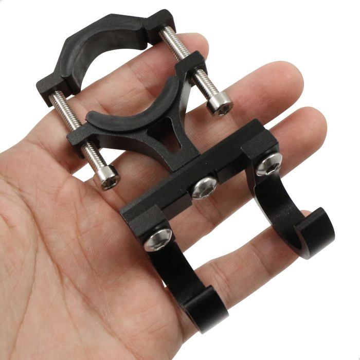Crochet Avant Pour Trottinette | Double Tête, Alu, Diamètre 2.1-3.1 Cm, Noir, 70 G