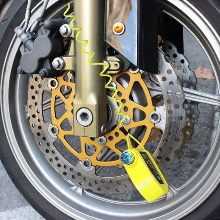 1.2 M Moto Rappel Câble Câble Cadenas à Disque Alarme Rappel à Ressort De