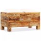Banc De Rangement Banc Coffre De Rangement Bois Massif Recycle 80 X 40 X 40 Cm Achat Vente Banc Soldes Cdiscount