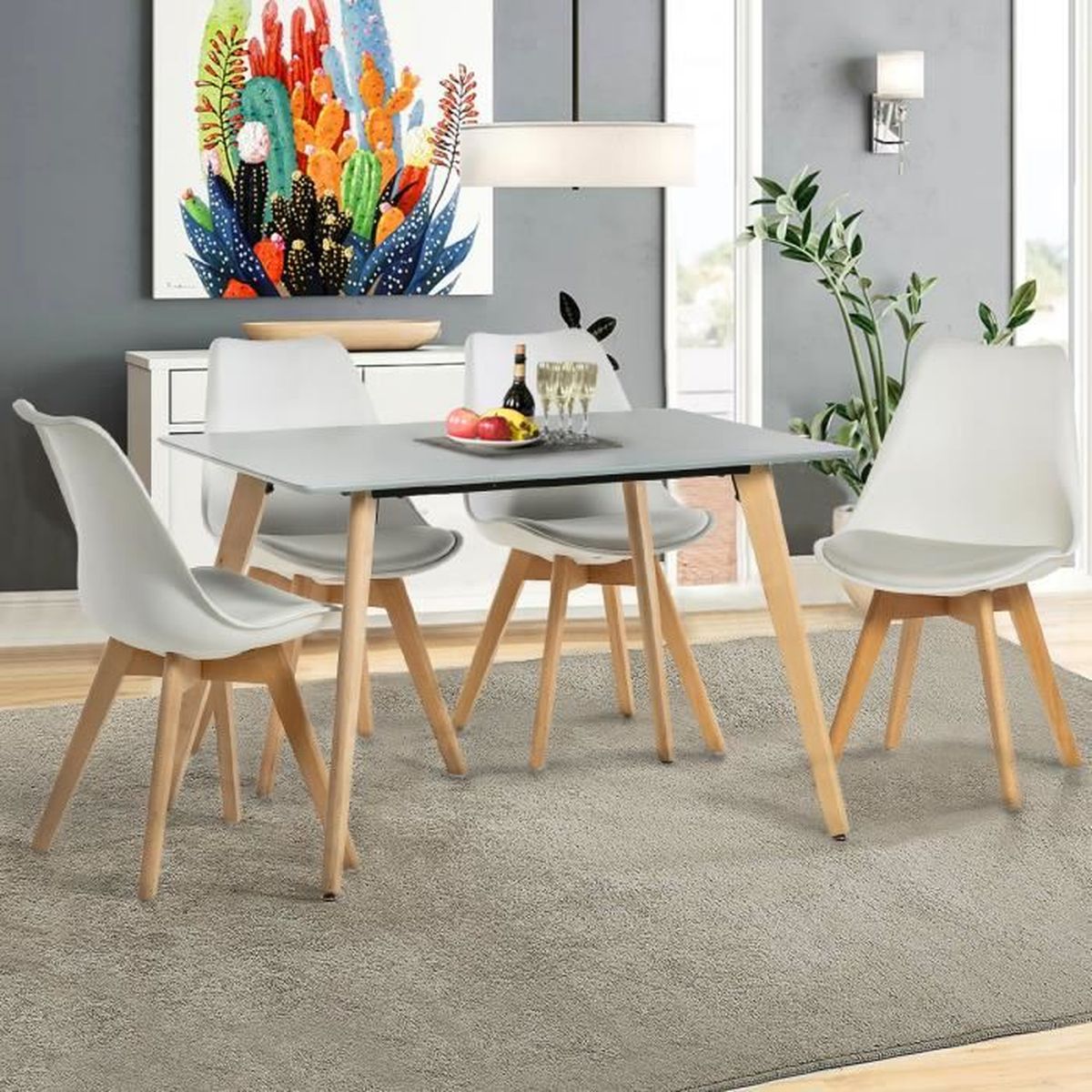 Table Scandinave Gris Achat Vente Pas Cher