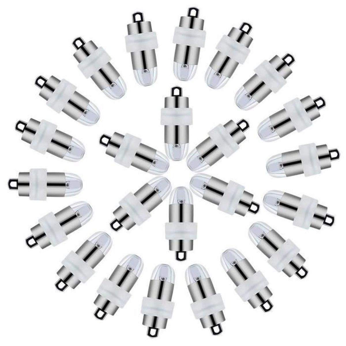 Yizhet 30PCS LED Ballons Lampes Lumineuses Blanc Froid pour Lanterne Papier Décoration Mariage florale,Blanc Froid 