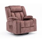 COMHOMA Fauteuil Salon Dossier Réglable 90°-160° Repose-Pieds Rétractable avec 2 Porte-gobelets Poches Latérales Gris