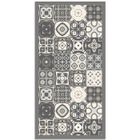 Tapis Vinyle Panorama Carreaux Ciments Gris 60x250 cm - Tapis pour Cuisine, Bureau et Salon en PVC