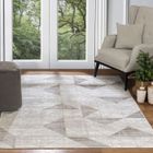 SURYA Tapis de Salon à Poils Courts Doux Scandinave Moderne HAVEN 80x150cm Blanc/Gris