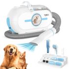 WHDPETS Tondeuse Aspirateur 2-en-1 pour Chien et Chat®WHD©, Silencieuse et Sans Fil, Épilation et Toilettage Facile