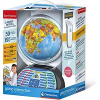 Clementoni- Globe terrestre interactif, 55387, Multicolore