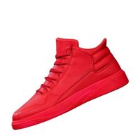 Basket Chaussures Homme velcro-Rouge - FUNMOON - Haute qualité Baskets - chaussures de skate homme