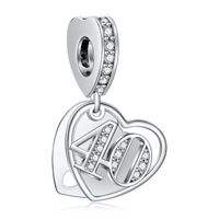 NINGAN Charm 40 de Argent Sterling 925 Femmes Perles Charm pour Pandora Bracelets