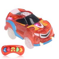 VGEBY voitures lumineuses Voitures de piste, voitures légères et légères pour enfants pour la maison jeux talkie-walkie Rouge