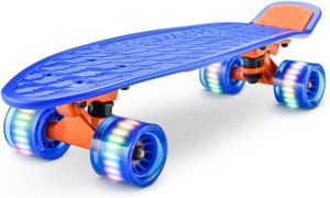 SKATEBOARD - LONGBOARD Bleu Bleu 6'' PP Deck Mini Cruiser Skateboard, Des