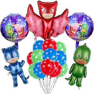 KIT DE DECORATION Pj Masks Birthday Party- Décoration D'Anniversaire Ballons De Pj Masks Ballon En Aluminium Joyeux Anniversaire Ballons[r7487]