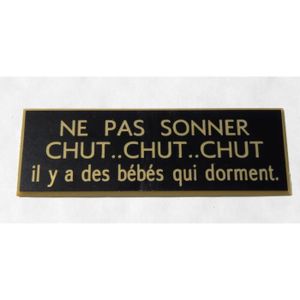 Plaque Signaletique Ne Pas Sonner Bebe Dort Cdiscount