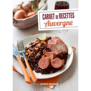 LIVRE CUISINE TRADI Livre - carnet de recettes d'Auvergne