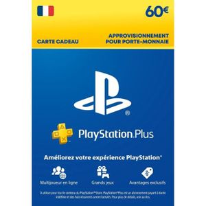 CARTE PRÉPAYÉE Carte cadeau numérique de 60€ à utiliser sur le PlayStation Store