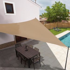 VOILE D'OMBRAGE ID MARKET - Voile d'ombrage triangulaire 5x5x5 M s