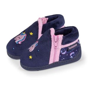 CHAUSSON - PANTOUFLE Chaussons bottillons bébé fille Isotoner - Marine 