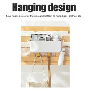 HUWOYG Panier Suspendu for tête de lit, Tissu en Coton et Lin, Sac Rangement for canapé, étagère Chevet, for dortoir Appartement pour La Chambre à Coucher