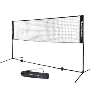 FILET DE BADMINTON Songmics Filet de Badminton Tennis sur pieds Hauteur réglable de 90 à 155 cm SYQ400H (Modèle familial ):  Sports et Loisirs